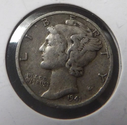 1941 S Mercury Silver Dime in Very good Condition San Francisco