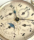 Pocket Watch Antique Swiss Made Moon Phase Calendar Vintage Month, Day And Date