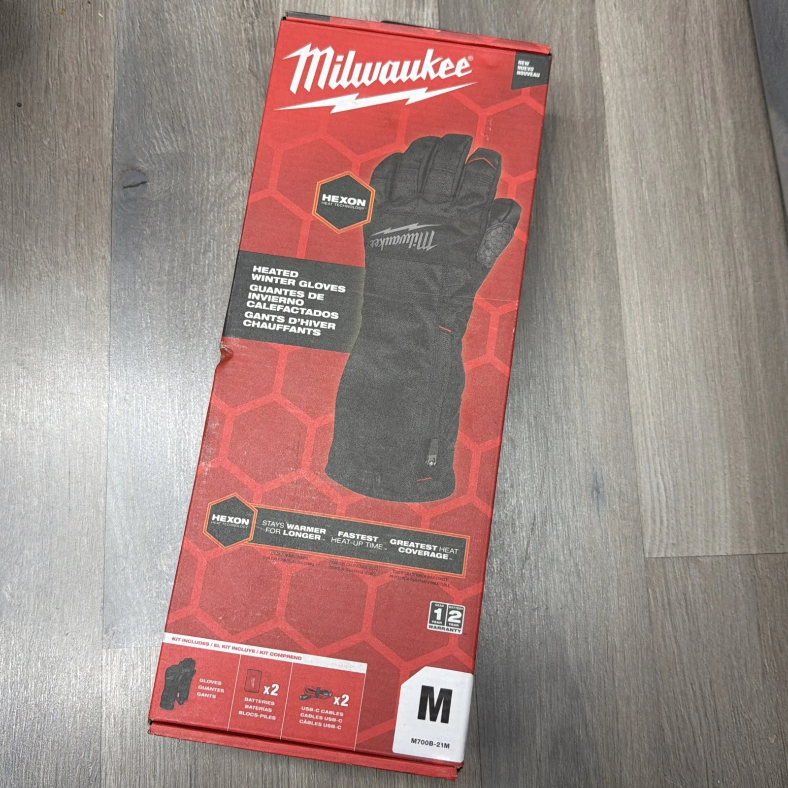 Milwaukee M700B-21 Heated Winter Gloves Kit HEXON Heat Technology SIZE M
Opens in a new window or ta