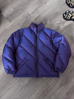 Supreme Iridescent Puffer Puffy Jacket Purple Size Medium FW19
