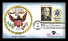 US COVER PRESIDENTIAL LIBRARIES HARRY S TRUMAN FDC COMBO PUGH HAND PAINTED