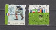 FRANCE :  2002 - USED  - SCOTT # 2891 a-b  CPLT.SET  SOCCER