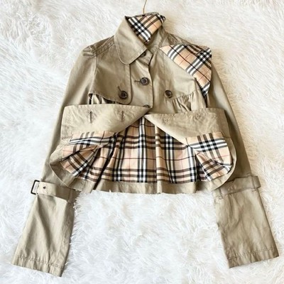 BURBERRY BLUE LABEL ジャケット コート36サイズ ベージュ BURBERRY BLUE LABEL Womens Short Trench Coat Nova Check Belted
