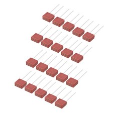 20X DIP Mounted Miniature Square Slow Blow Micro Fuse T0.5A 0.5A 250V Red