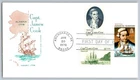 #1732-33 Captain James Cook FDC HF Cachet Combo w/British Antarctic Territory