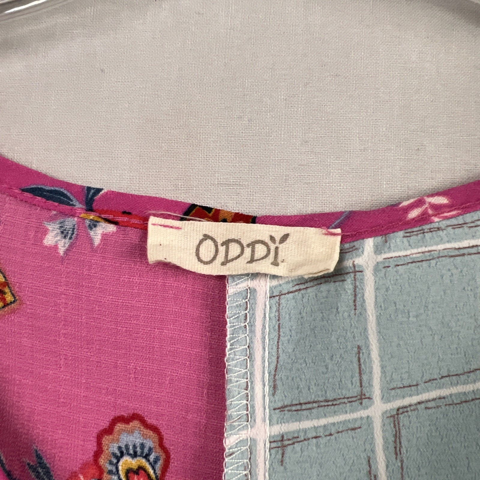 Oddi Dress Womens Medium Shift Patchwork Sleevele… - image 3