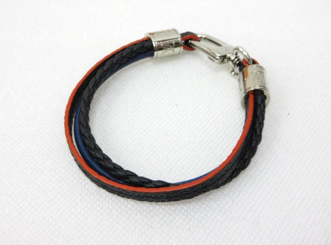 Louis Vuitton Authentic Damier Graphite Bracelet Color Black