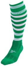Precision Hooped Pro Football Socks Adult-Green/White