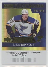 2021 Credentials 2020-21 Debut Ticket Access Yellow 93/249 Niko Mikkola #52 lk8