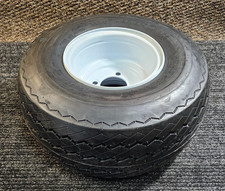 (QTY 1) Wanda N367 18x8.50-8 Golf Cart Wheel &amp; Tire 4 Ply Jingu White Rim