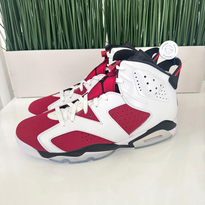 Nike Air Jordan 6 Retro Carmine (2021) White Red Mens Shoes CT8529 106 Size 11.5