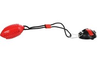 Flamingo Hunde Spielzeug Muro Rugby Und Saugnapf Mit Seil Rot 60X12X6 Cm