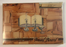 Cuchillo desmontable tabla de cortar pan Shabat Shalom Challah hebreo israelí de colección