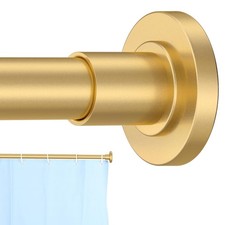 Gold Shower Curtain Rod 31 to 80 Inch,1 Inch Diameter Adjustable Spring Tensi...