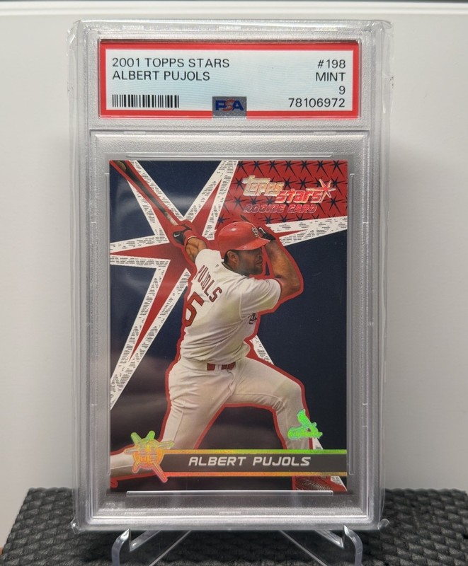 Albert Pujols 2001 Topps Stars #198 Rookie RC St. Louis Cardinals PSA 9 Mint
