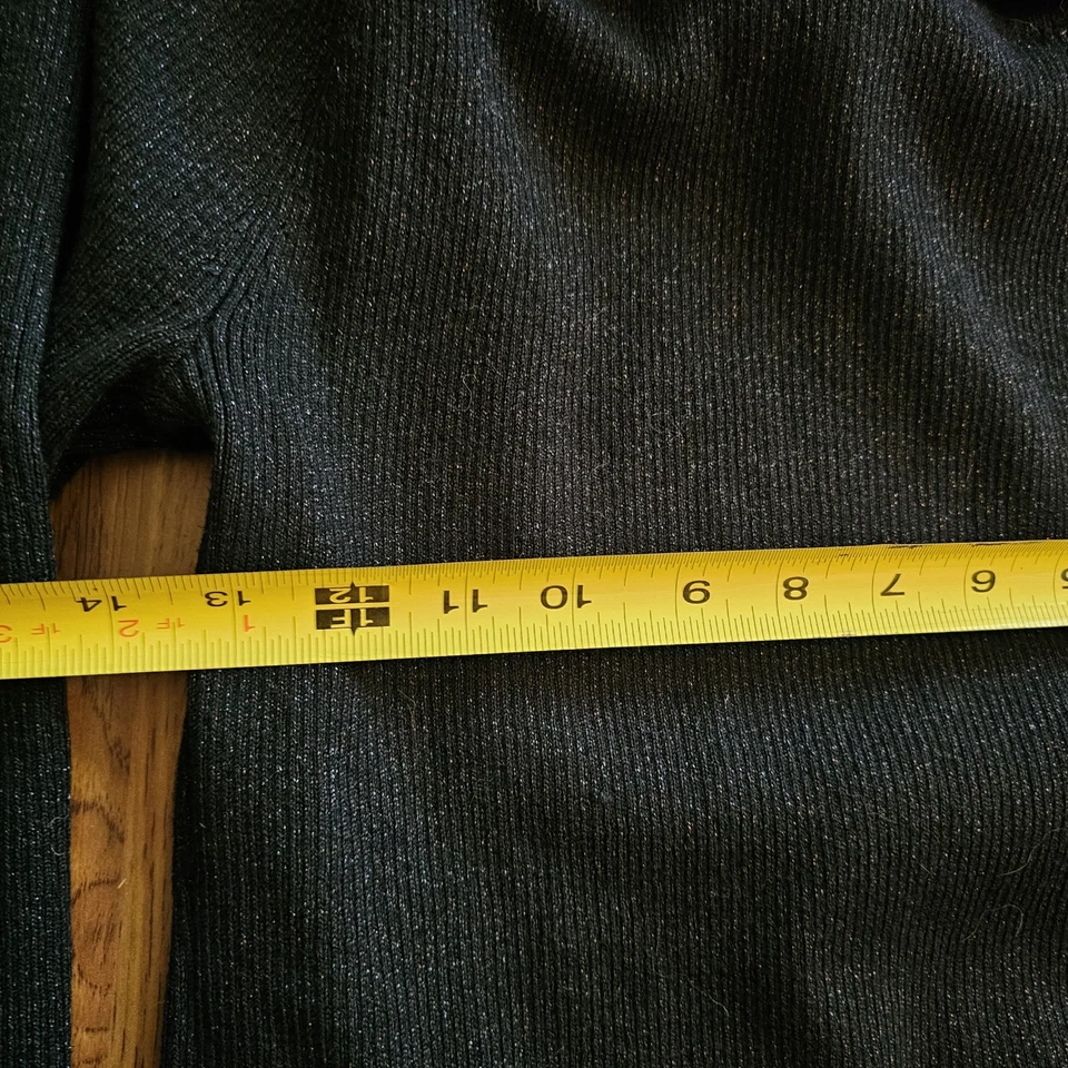 Suéter New York & Company 7th Ave Fuera del Hombro Manga 3/4 Negro Brillante XL Foto 4 de 4