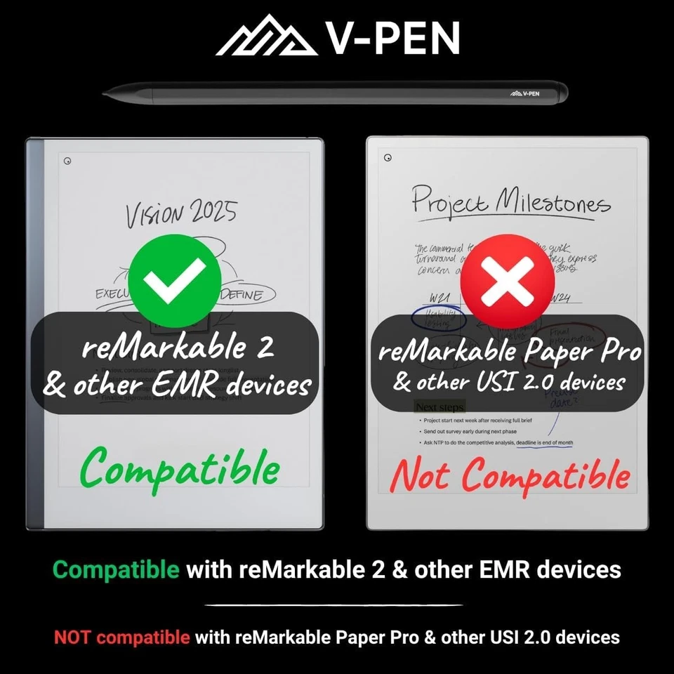 V-Pen EMR Stylus Remarkable 2 Replacement Pen + 5 Tips - Image 4 of 4
