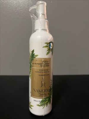 Nakery Beauty Hydra-C Oil to Foam Cleanser SUMMER RAIN Face/Body 8.45 fl oz SEAL
