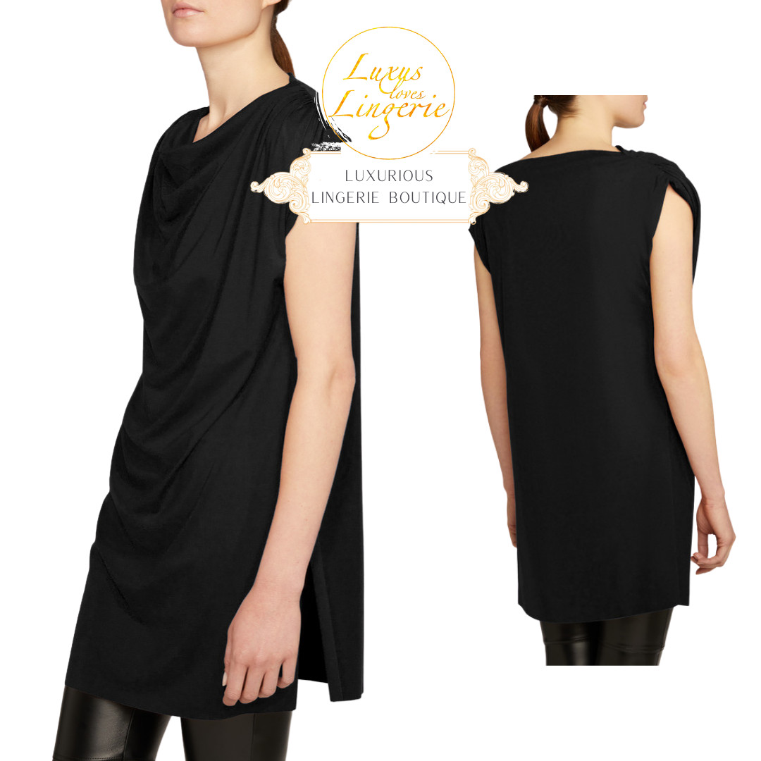 Moat Tunic by Wolford S Black Sleeveless Top Shirt Loose Falling Pure