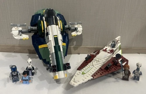 LEGO Star Wars Jango Fett And Obi-Wan Starship Lot - Sets 75433 And 75333