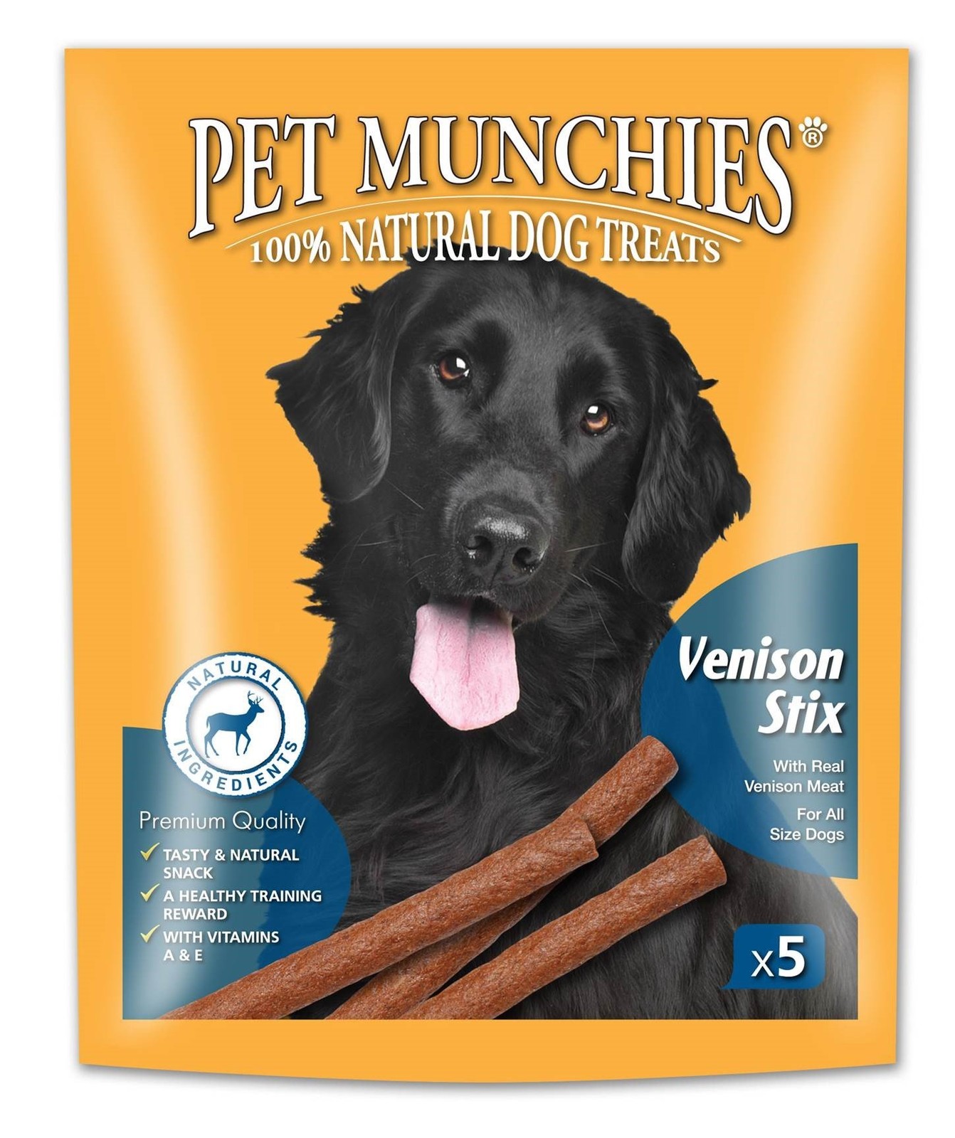 Premium Pet Munchies Venison Stix Natural Healthy Training Treats 50g/5ct - Image 2