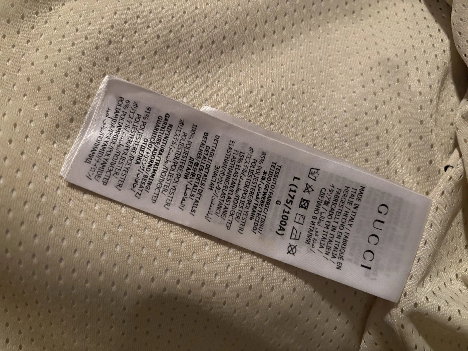 GUCCI Giacca GG Supreme Bomber con Cappuccio Taglia Large Autentica Zip Up Uomo