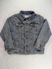 Old Navy Kids XL 14-16 Plus Denim Trucker Jacket Medium Wash Stretch EUC