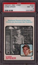 1973 O-PEE-CHEE OPC # 345 CHRIS SPEIER (RARE) SAN FRANCISCO GIANTS PSA 8 NM-MT