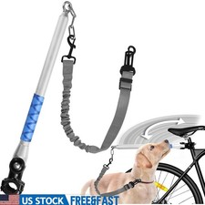 Durable Dog Bicycle Leash Hands Free Shock Absorbing Adjustable Nylon Seat Belt
