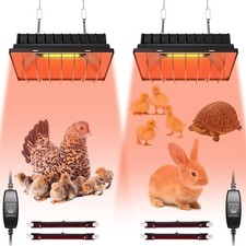 Heat Lamp for Chickens, Coop Heater for Chicks with 2pcs Heating Bulbs 250W ...