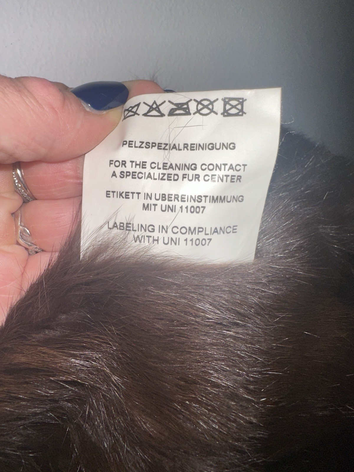 Brown Rabbit Fur Lined Collared Button Short Wome… - image 5