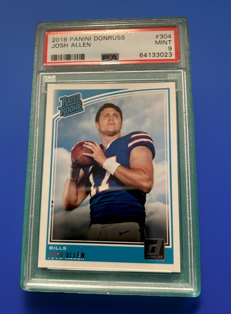 2018 Panini Donruss Josh Allen #304 Rated Rookie RC PSA 9 Buffalo Bills MVP