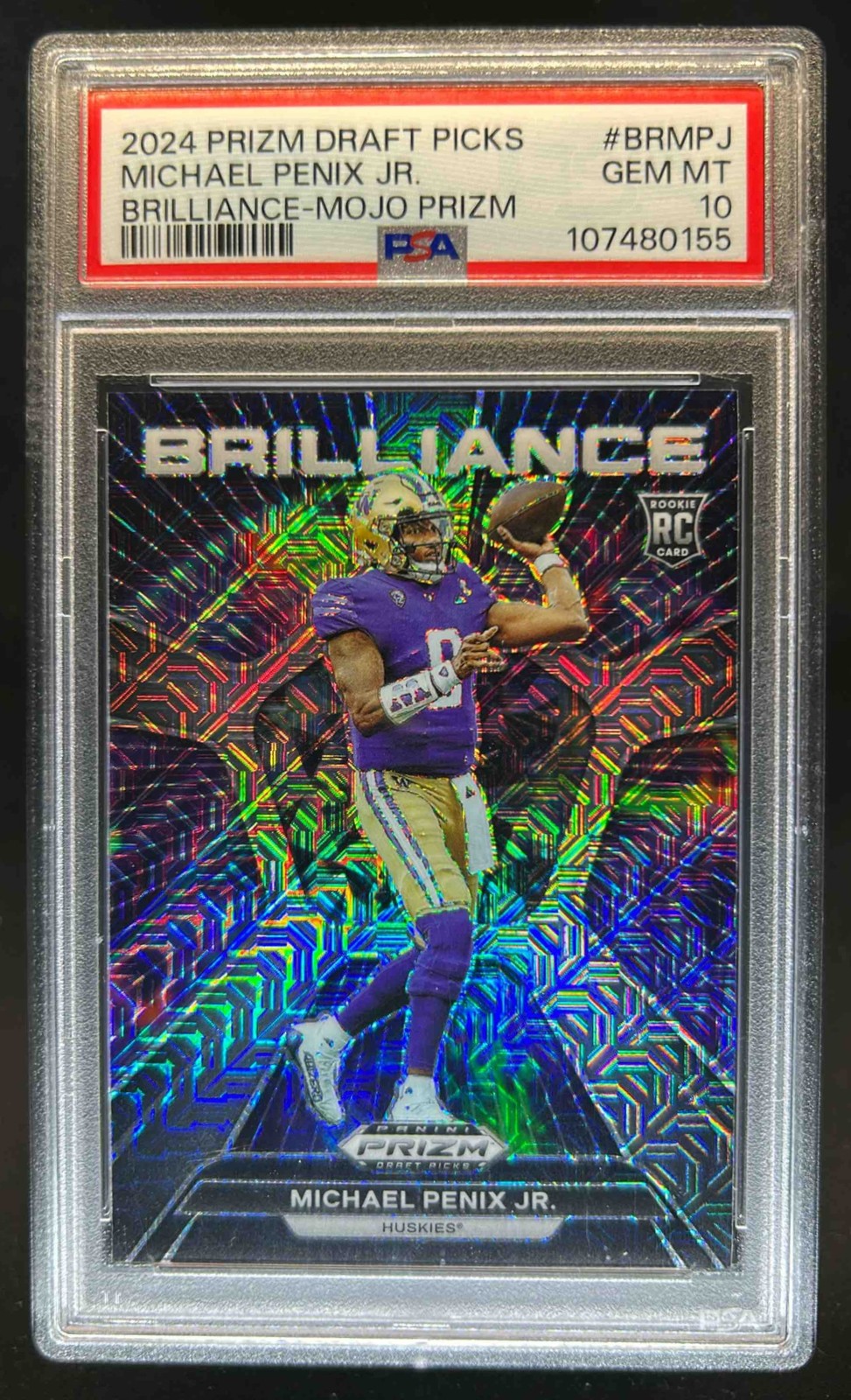 Michael Penix Panini Prizm Draft Picks Brilliance #BRMPJ Mojo Prizm