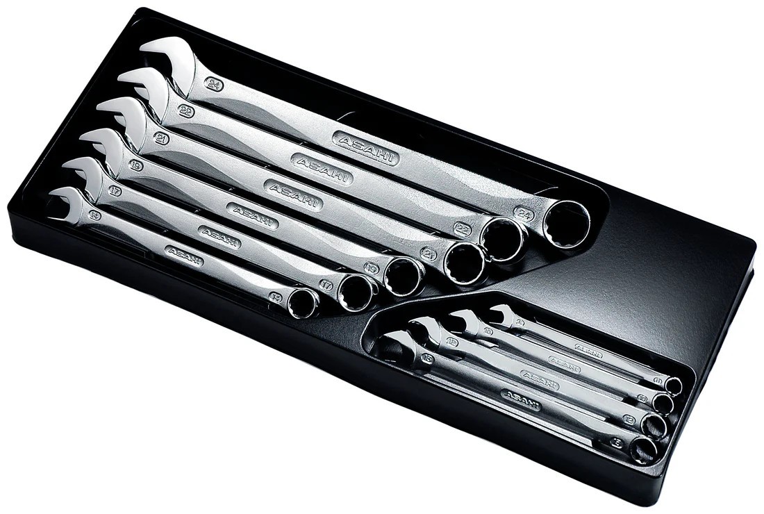 Asahi CLS100 REVOWAVE 10pc Combination Wrench set 8 - 24 MM | Made in Japan