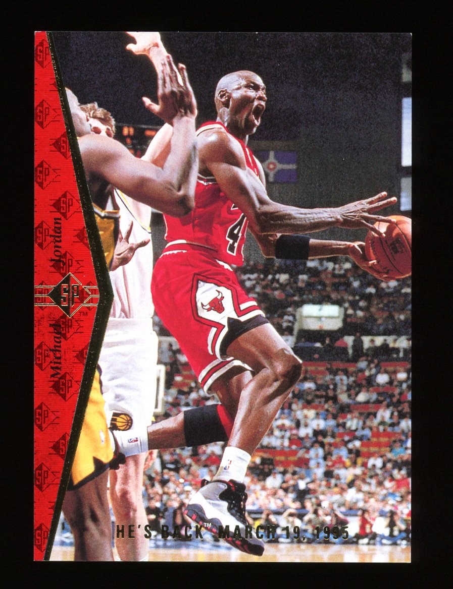 1994-1995 Upper Deck SP #MJ1 MICHAEL JORDAN Red Foil "He’s Back" Insert