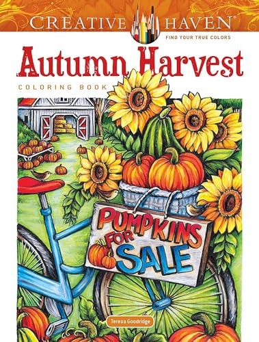 Creative Haven Autumn Harvest Coloring Book by Teresa Goodridge (2023, Trade ... - Image 9