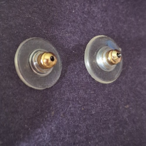 Collana e orecchini pendenti in lega di oro 10 kt granato rodolite cista trasparente set 3 - Foto 21 di 24