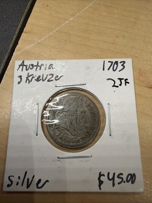 AUSTRIA / LEOPOLD I. - SILVER 3 KREUZER / 1703 IA