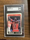 88-89 FLEER MICHAEL JORDAN #17 BASKETBALL CARD SGC 7 NM