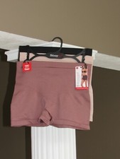 Skinnygirl 3 Pair Seamless Shaping Shorts SABLE NUDE BLACK Size XL NWT 42