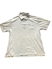 Travis Mathew Shirt Adult 2XL XXL White Embroidery Logo Pocket Golf Polo Mens