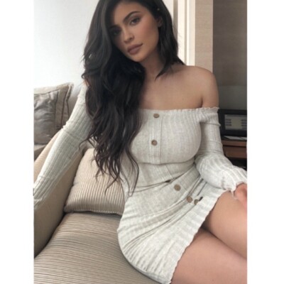 Fashion Nova Jacklyn Off the Shoulder Mini Dress Ribbed