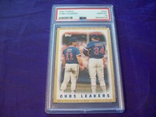 1987 TOPPS #581 CUBS LEADERS WITH RON CEY PSA 10