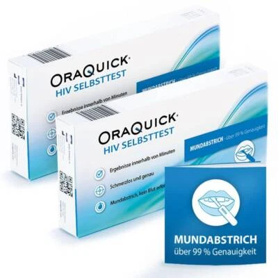 ORASURE OraQuick HIV Selbsttest durch Mundabstrich - 2 Tests