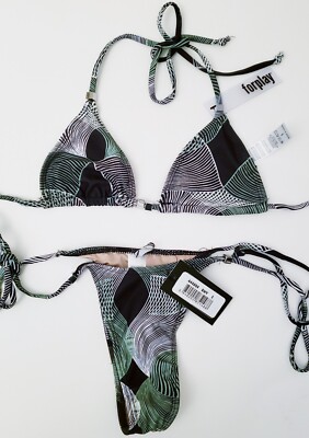 ForPlay Punta Mita Bikini Set  Black Wave NWT SIZE Small 