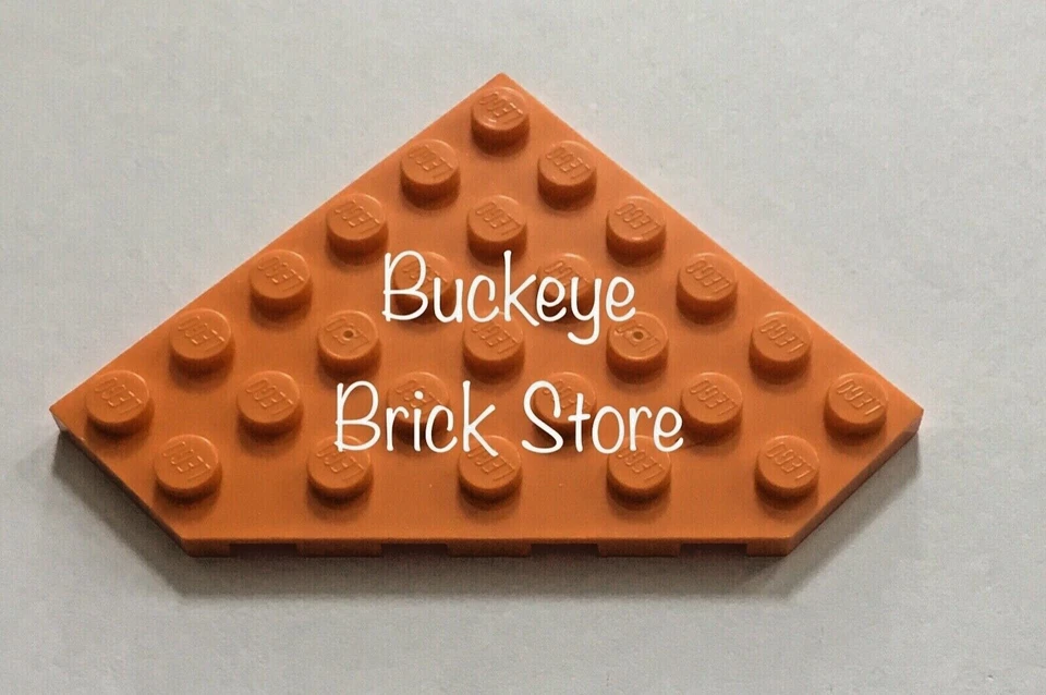 NEW Lego ORANGE 6 x 6 WEDGE PLATE Wings w/Cut Corner  - Image 3 of 3