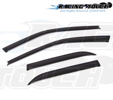 Dark Smoke Outside Mount Visor Rain Guard 4pc For Toyota Corolla Sedan 1988-1992