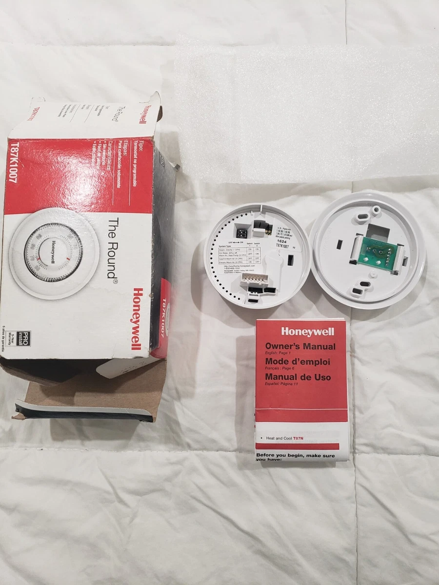 Honeywell T87K1007 Round Thermostat Technical Hot Cold