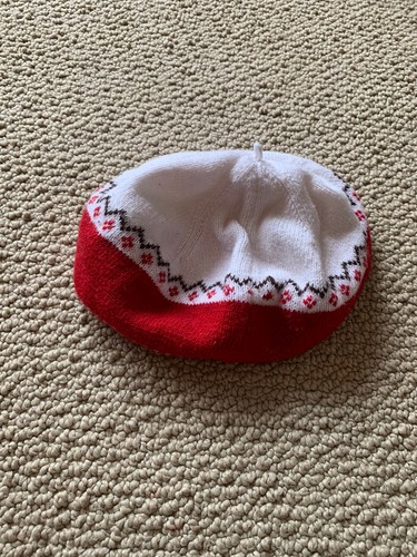 Janie \u0026 Jack Girls Beret Hat Red White 