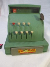 Vintage 1950s Tom Thumb Cash Register Tin Toy Western Stamping Co. USA Metal